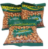 NAGARAYA Brand Cracker Nuts - Zero Transfat and Zero Cholesterol - Garlic Flavor (pack of 6 pieces x 80 grams OR 12 pieces x 40 grams whichever is available)
