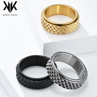 Retro Titanium Steel Stainless Steel Ring Ring Anxiety Relieve Ring Hand Jewelry Rotatable Angel Sca