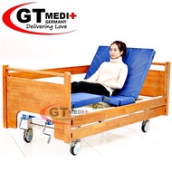 SW-DS01 GT MEDIT GERMANY Double Crank 2 Turn Function Medical Hospital Nursing Bed Mattress Dining Table Tilam Katil