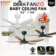 💥𝐏𝐑𝐎𝐌𝐎💥DEKA F5DC BABY PRO 46"|FANZÓ TURBO 42"| ECOLUXE E542 42"/5 Blades Baby Fan DC Fan Kipas Silin