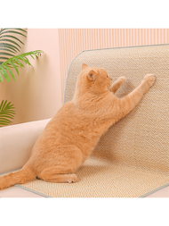 1入組貓抓板天然黃麻貓抓垫抓挠垫保护地毯和沙发