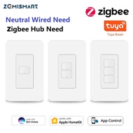 zemismart Smart Zigbee Light SwitchNo Neutral/Neutral Wall Relay Light SwitcheTuya APP TimerHub need