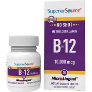 erior  No Shot Methylcobalamin B-12 10000 mcg - Vitamin B-12 to port Energy Production, Brain Health