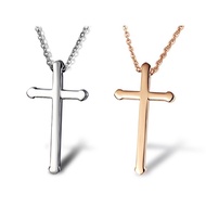 < 316 Shop > Today [F61/F87] (High-Quality Titanium Steel Necklace-Simple Cross Necklace/Rose Gold N