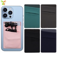 Double Layer Lycra Mobile Phone Back Sticker Elastic Mobile Phone Bag Diagonal Card Holder Mobile Phone Card Holder