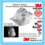 1PC Genuine (Original) 3M Vflex 9105 N95 Particulate Respirator Face Masks Anti Haze Mask Disposable