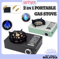 5200W/6500W 2IN1 OUTDOOR GAS STOVE PORTABLE WINDPROOF CAMPING STOVE MINI CASSETTE STOVE HOUSEHOLD GA