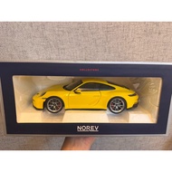 Norwell NOREV 1/18 porsche porsche 911 992.1 gt3 touring gt3 Travel Yellow Alloy Fully Open, Flawles