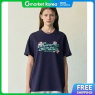 Covernat Womens Covernat X Lemango Graphic Oversized T-Shirt Navy F
