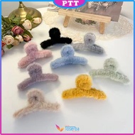 Jedai Bulu Halus Motif Polos Jepit Rambut Warna Soft Aksesoris Wanita ptt