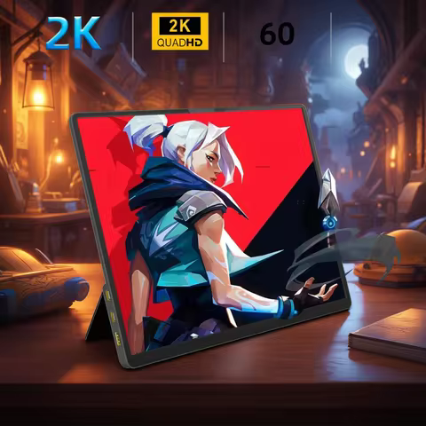 ZSUS 2160*1440 14-inch 2K Portable Monitor 60HZ For Laptop XBox PS4 / 5 Switch TV Box Cell Phone PC 