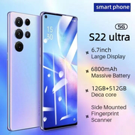 มือถือลดราคา S22 Ultra 5G 6.7 นิ้ว รองรับ 2 ซิมการ์ด สมาร์ทโฟน 4G/5G, RAM 12GB, ROM 512GB มือถือราคาถูก Android 12.0 พร้อมส่ง