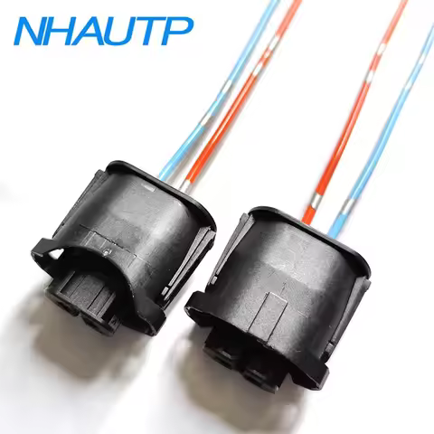 NHAUTP 1 Pair Original H11 Socket Connector Adapter For BMW E39 E46 E90 E60 E36 E34 E53 E30 F10 F20 