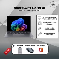 Acer Swift Go 14 AI SFG14-64-R3UG 14" WQXGA+ Laptop ( AI 5 340, 16GB, 512GB SSD, ATI, W11, HS+M365 )
