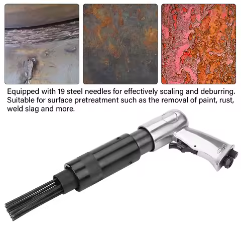Air Needle Scaler Needle Scaler Air Pneumatic 19 Needle Scaler Pistol Grip Rust Paint Slag Corrosion