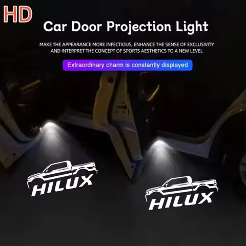 2pcs For HILUX Logo Pickup Truck Mountain LED Car Door Logo Projector Ghost Shadow Welcome Light Acc