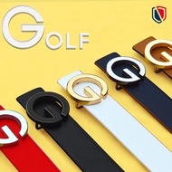 [Belt] Golf Belt Men's Belt Women's Genuine Leather White Red GOLF Clothing Pants Long Shorts Men's 