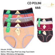 [Contents 3] POLINI 666 Super Soft Women's Panties Multi-Color CD/