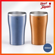 ZOJIRUSHI Stainless Steel Tumbler 450ml Vacuum Insulated Hot Cold SX-DN45