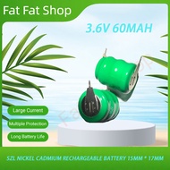 SZL 3.6V60mAh rechargeable battery 60MA3.6V lithium battery nickel cadmium rechargeable battery 2-pi