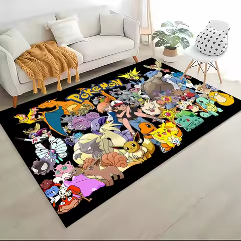 Japanese anime pokemon Pikachu Pattern Carpets Play Mats Rug Bedroom Decor Carpet Livingroom Rug Cra