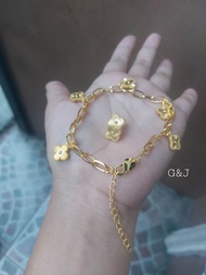 10k US Gold 2in1 Flower Bracelet and Earrings Set