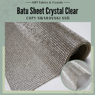 SS6 Batu Sheet Copy Swarovski Rhinestone Crystal Clear Crystal AB Mesh Trim Resin Glass Hotfix Applique DIY