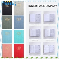 TEASG Diary Weekly Planner, A7 Pocket 2024 Agenda Book, High Quality with Calendar To Do List English Notepad Students
