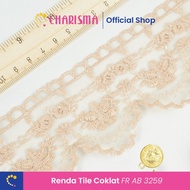 CHARISMA RENDA TULLE COKLAT - KAIN TULLE MOTIF PREMIUM