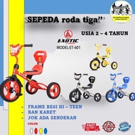 Sepeda Roda tiga EXOTIC RODA KARET 601 (anak usia 2-4 tahun)