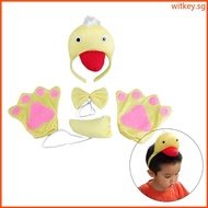 WIT Duck Geese Headbands Geese Animal Tail Geese Set Cartoon Hairband for Stage Kids Costume Headwea