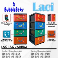 BUBBLE STAR 4-tier plastic cupboard drawer, plastic drawer cabinet, Storage box, plastic cupboard, S