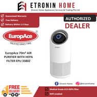 EuropAce 70m² AIR PURIFIER WITH HEPA FILTER EPU 3380Z