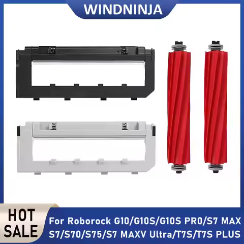 Main Brush Cover And Main Brush For Roborock G10/G10S/G10S PRO/S7 S7 MAX/S70/S75/S7 MAXV Ultra/T7S/T