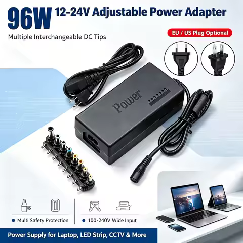 96W Universal Portable AC Laptop Power Adapter 12V 15V 16V 18V 19V 4.5A 20V 24V Charger For Toshiba 