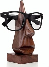 Woodify Wooden Nose Shaped Spectacle Specs Eyeglass Holder Stand