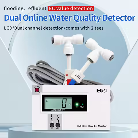 DM1/DM2 Online TDS/EC Water Quality Tester Dual TDS/EC Meter HD LCD Display Dual Probe Drinking Wate