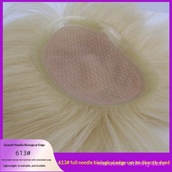 613#全递针假发片 Ultra-Thin Bio-Side Invisible Seamless Lightweight Breathable Braid Hair Men's Wig