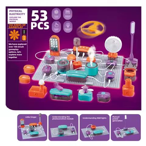 Science and Education Electronic Building Blocks Toys STEM Science Experiment Set Physics Circuit Ex