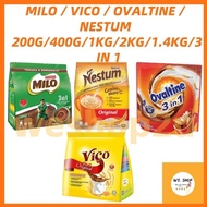 (NEW STORE OFFER)  Nestle MILO Activ-Go Chocolate Malt Powder/VICO/OVALTINE/NESTUM[200g/400g/1kg/2kg