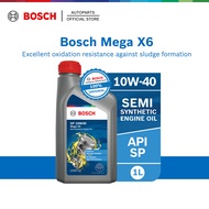 Bosch Mega X6 10W40 API SP Semi Synthetic Engine Oil Minyak Hitam Enjin Kereta (4L/1L)