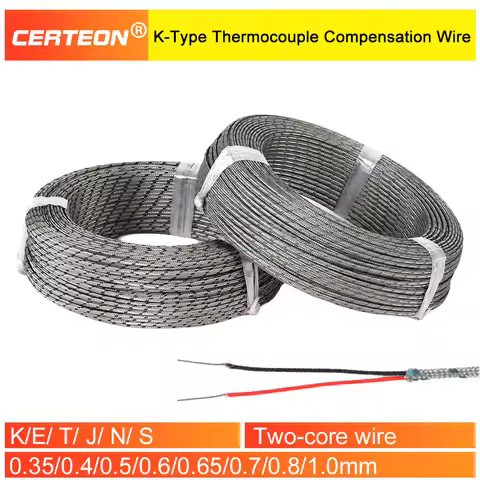 K Type Thermocouple Compensation Cable Shielded Extension Wire for Temperature Measurement 10m/20m/5