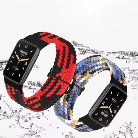 Nylon Strap For Xiaomi Mi Band 7 Pro Elastic adjustable Braided solo loop Bracelet Correa for mi ban