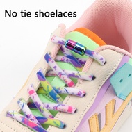 【LZ】┋□  Round Colorful Elastic Laces para Sneakers No Tie Shoelace Running Shoes Acessórios Tênis Crianças Adulto Novo