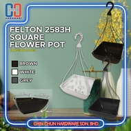 FELTON SQUARE FLOWER POT 2583H/FLOWER POT/INDOOR/OUTDOOR