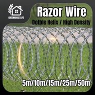 Razor Barbed Wire Dawai Kawat Duri Dawai Duri Pagar Dawai Duri Kawat Berduri Razor Wire Fence Lurus 