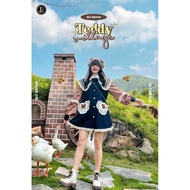 BLT BRAND Loose-Fitting Bear Denim Dress Size. Cuted