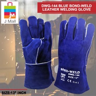 13” INCH DWG-144 BLUE BOND WELD DELUXE COW LEATHER HAND WELDING GLOVE HEAVY DUTY INDUSTRIAL  /SARUNG