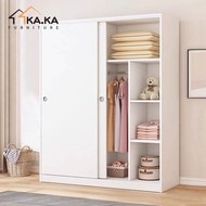 KAKA ตู้เสื้อผ้า ตู้เสื้อผ้าไม้ ขนาดความจุ ห้องนอน minimal สำหรับห้องเช่า ประกอบง่าย ประหยัด ตู้เสื้อผ้าขนาดใหญ่ ตู้เสื้อผ้าเด็ก 80cm-160cm
