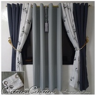WindowStyleMNL 3in1 "Bird Gray" Curtain 5-8 feet
